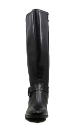 Marc Fisher Women's Risa Block-Heel Leather Boots  Color Black Size 5.5M
