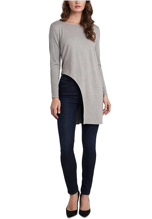 Vince Camuto Women's Asymmetrical Tunic Top  Color Medium Heather Grey Size M