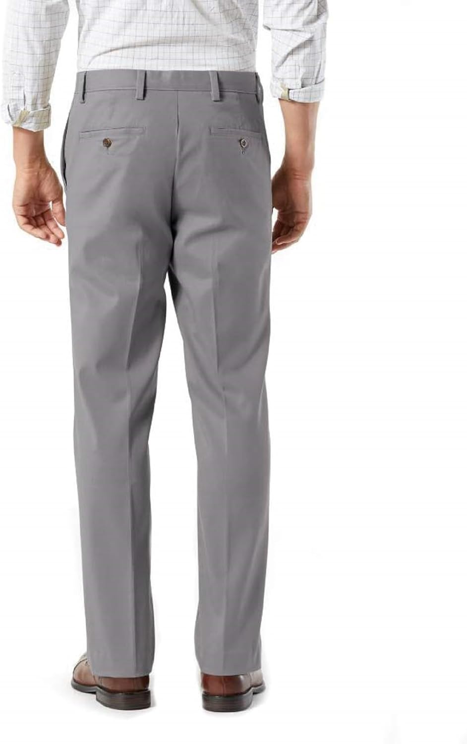 Dockers Men's Easy Stretch Classic Fit Khaki Pants  Color Burma Grey W42xL30