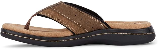 Dockers Men's Laguna Flip-Flop Sandals  Color Dark Tan Size 12M