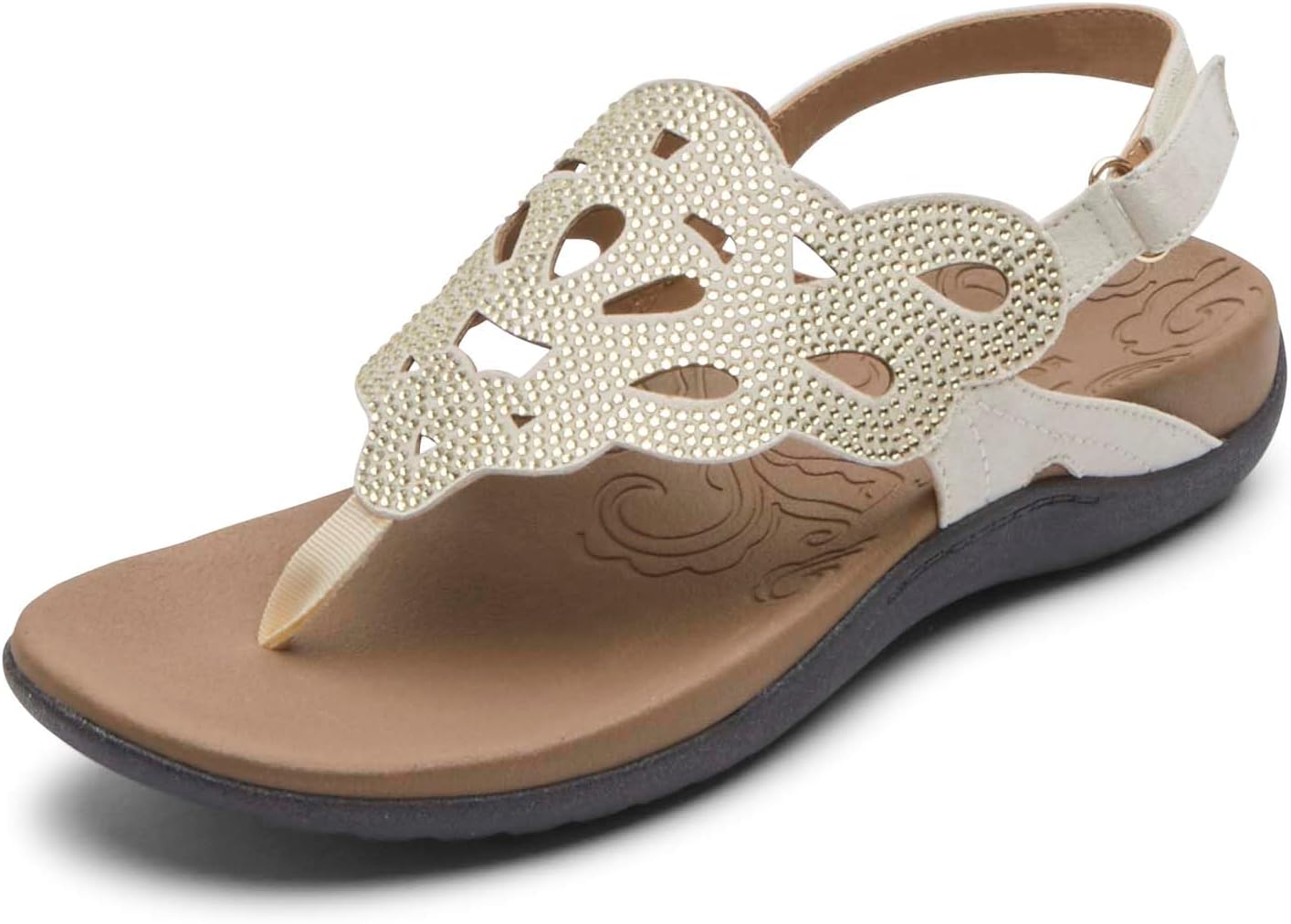 Rockport Women's Ridge Slingback Sandals  Color Gold Bling Size 10M
