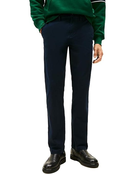Tommy Hilfiger Men's Straight-Fit Chino Pants   Navy Blaze W34xL32
