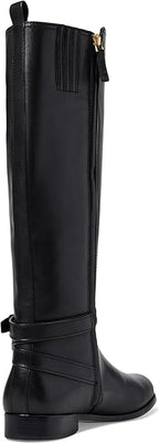 Lauren Ralph Lauren Women's Blayke Buckled Riding Boots  Color Black Size 5.5M