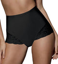 Bali Firm Control Lace Trim Microfiber Lace Brief, 2-pack  Black Size L
