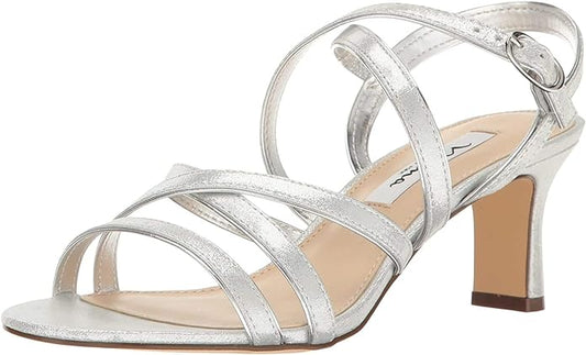 Nina Women's Genaya Strappy Evening Sandals  Color Silver Size 6M