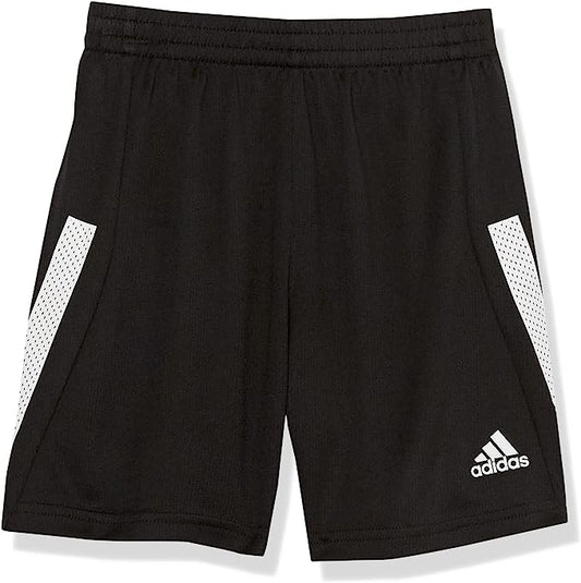 adidas Boys' Elastic Waistband Bold 3s Short  Color Black Size S (8)