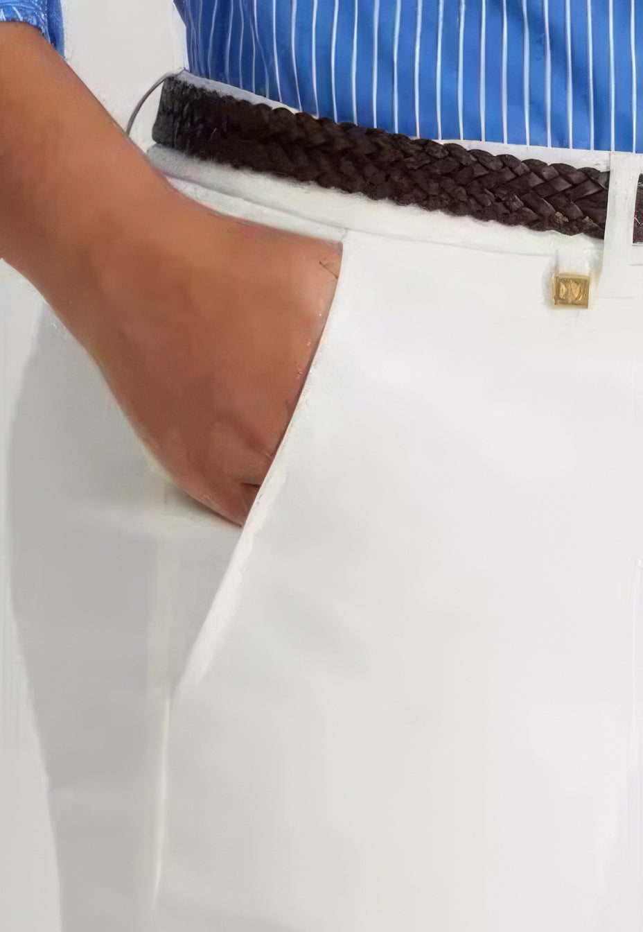 Lauren Ralph Lauren Women's Plus Size Stretch Cotton Cropped Pants  Color White Size 20W