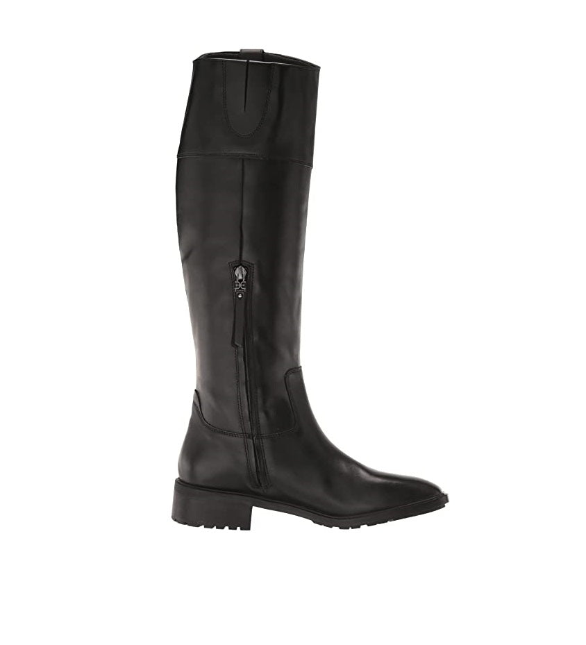 Sam Edelman Women's Drina Knee High Boot  Color Black Leather Size 6.5M