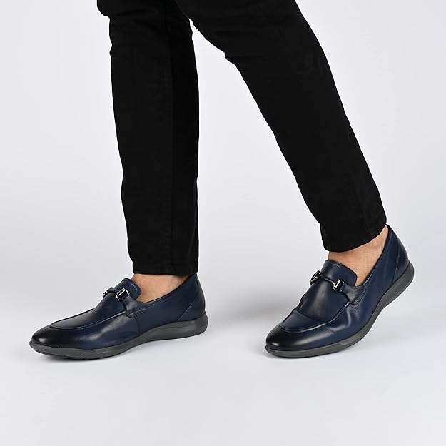 Thomas & Vine Mens Burns Bit Tru Comfort Loafer  Color Navy Size 12M