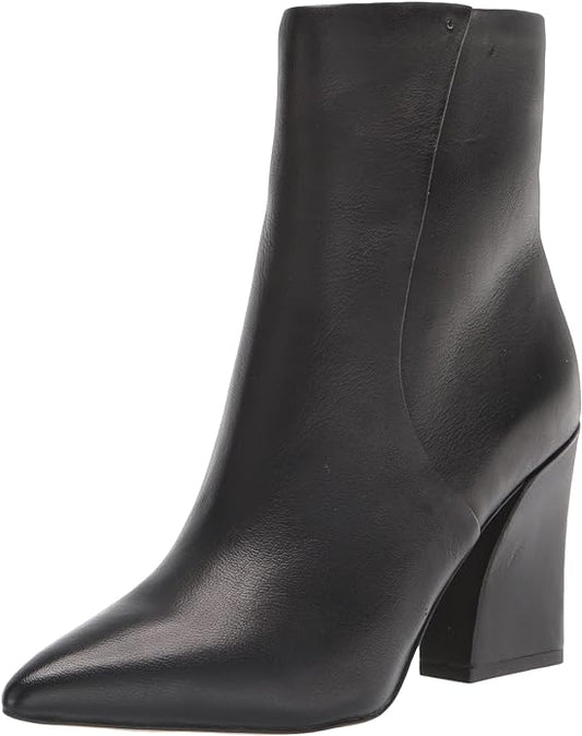 Franco Sarto Women's Vesi Block-Heeled Booties  Color Black Leather Size 7M