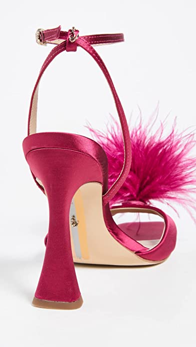 Sam Edelman LEON PRALINE BASIC Sandal  Color Rasberry Satin Size 9.5M