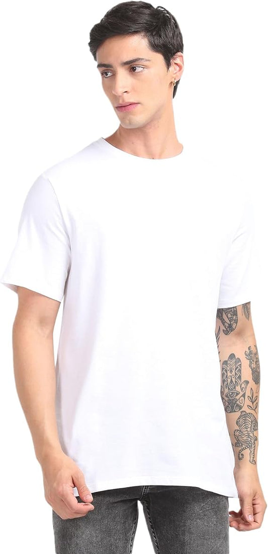 Calvin Klein Men's Smooth Cotton Solid Crewneck T-Shirt  Brilliant White Size S