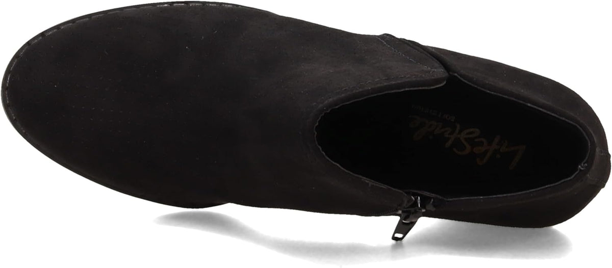 LifeStride Women's Blake Booties  Black Microfiber Size 6.5