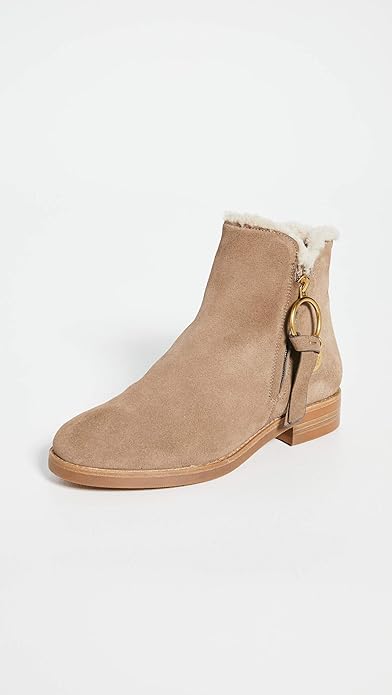 See by Chloe Women's Louise Shearling Ankle Boots  Color Crosta Taupe Size EU 38/US 7.5
