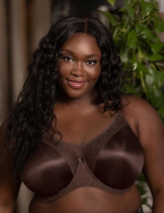 Goddess Yvette Seamless Banded Full Coverage Underwired Bra  Chocolate Size 42H