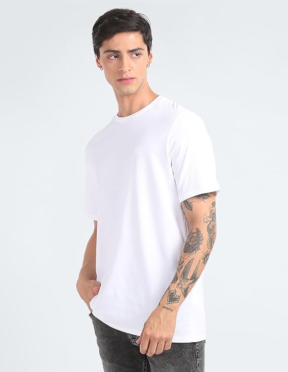Calvin Klein Men's Smooth Cotton Solid Crewneck T-Shirt  Brilliant White Size S