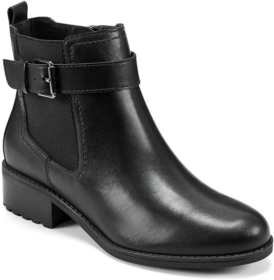 Easy Spirit Women's Rae Ankle Boots (Limited Edition)  Color Black Leather Size 5.5M