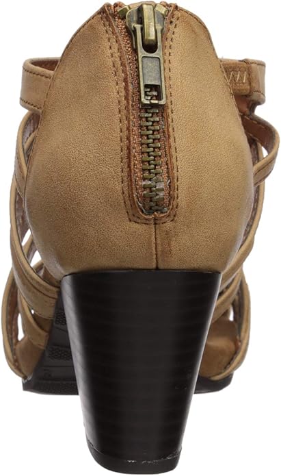 Easy Street Women's Amaze Dress Heeled Sandals  Cognac Size 8