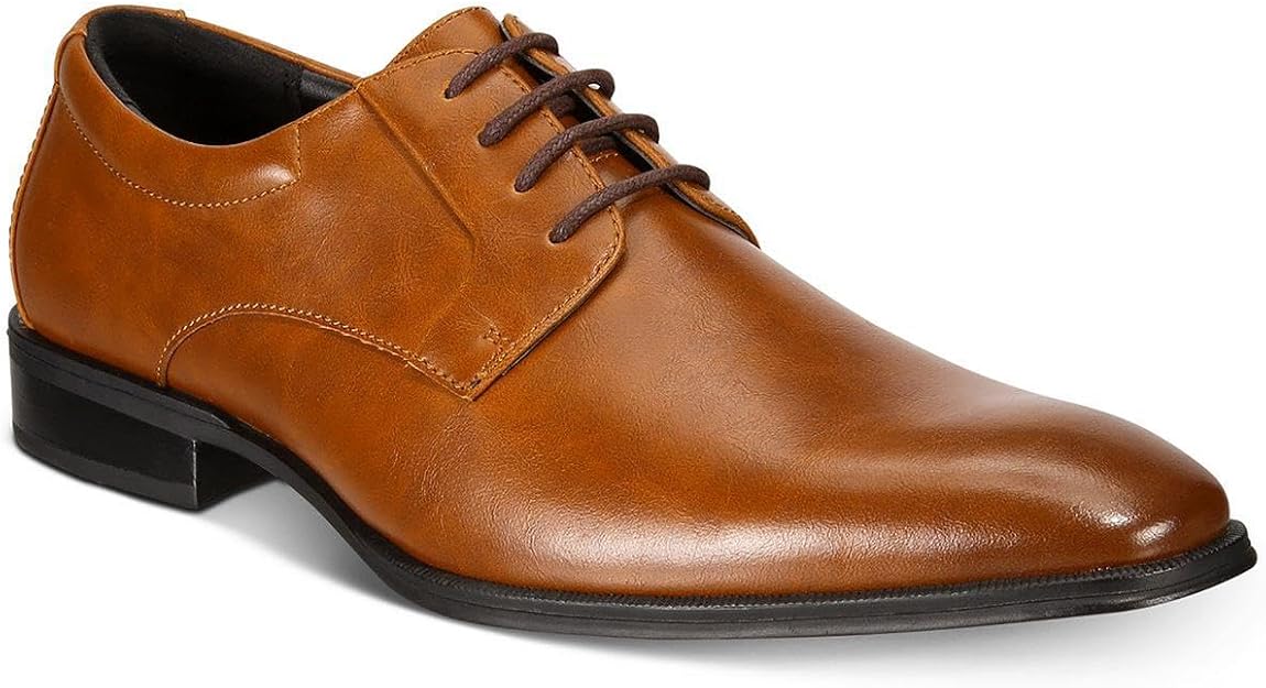 Alfani Men's Andrew Plain Toe Derby Shoes  Dark Tan Size 9.5