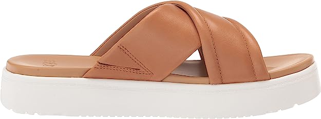 UGG Women's Zayne Crossband Sandal  Color Tan Leather Size 7M