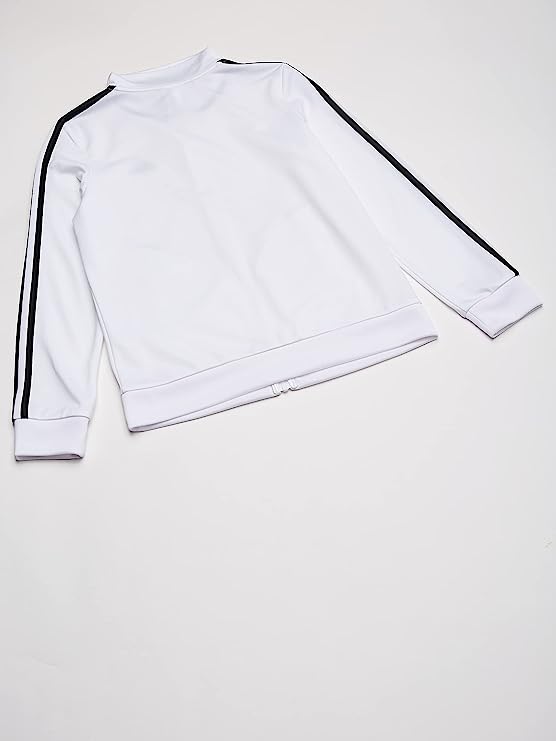 adidas Boys Zip Front Event Tricot Jacket  Color White Size XL (18-20)