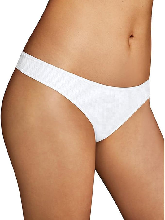 Maidenform Women's Sports Mesh Thong  Color White Size 8