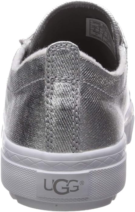 UGG Women's Aries Metallic Sneaker  Color Silver Size 6.5M