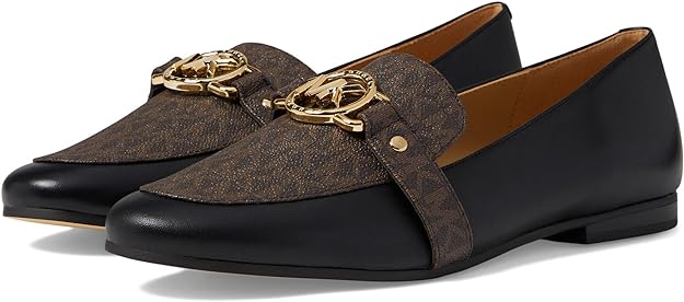 Michael Kors Women's Rory Moccasin Loafer  Color Black/Brown Size 7.5M