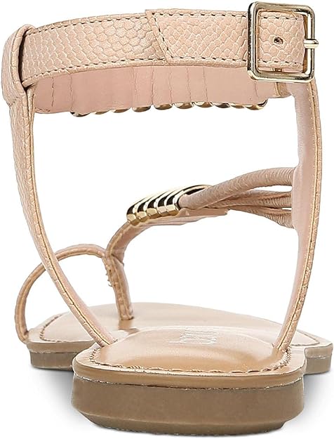 bar III Women's Vella Flat Sandals  Color Blush Snake Size 6M