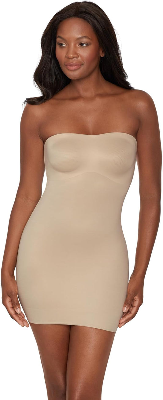 Miraclesuit Women's Firm Control Convertible Strapless Slip  Warm Beige Size XL