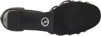 Bella Vita Women's Aliette Dress Heeled Sandal  Black Metallic Size 12W