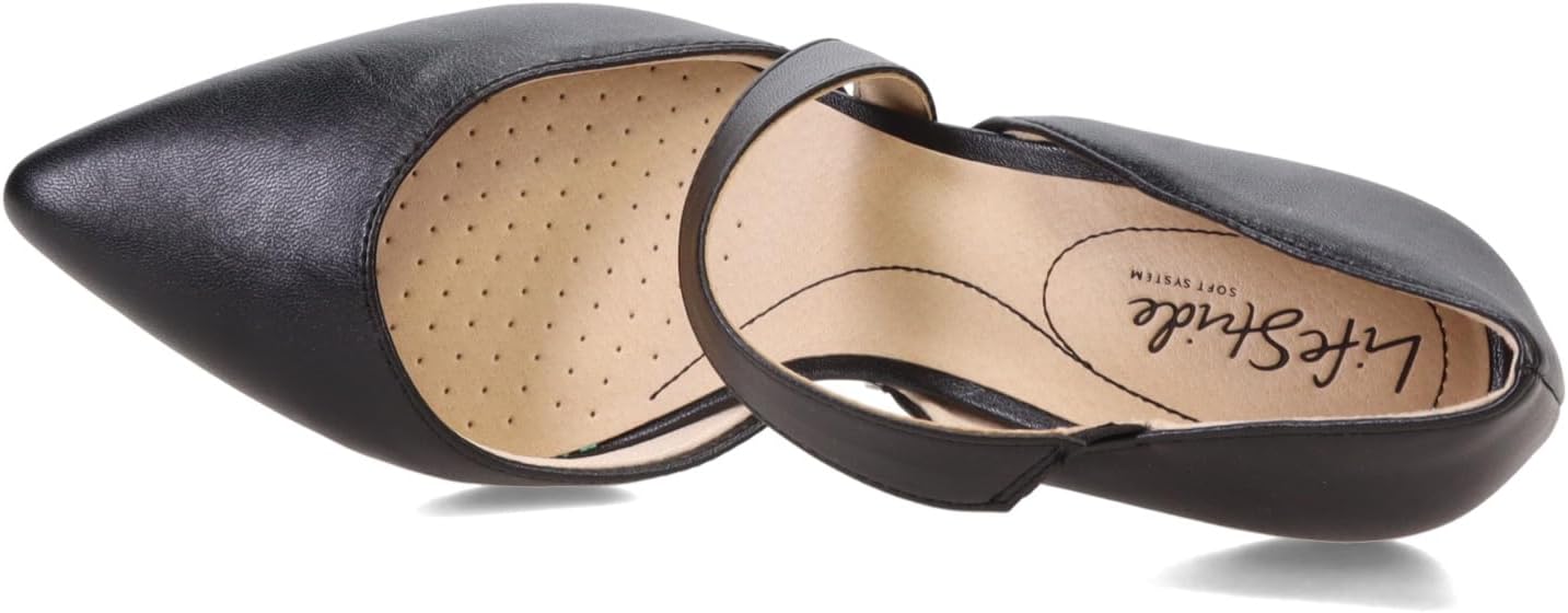 LifeStride Women's Suki Pumps  Color Black Faux Leather Size 8W