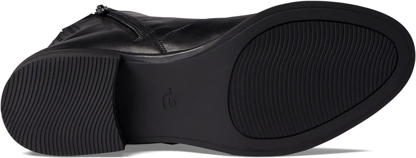 Easy Spirit Women's Lacy Block Heel Ankle Boots  Color Black Leather Size 11M