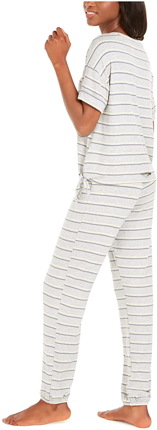 Alfani Women's Intimates Gray Striped Sleepwear Pants  Color Gray Size 2XL