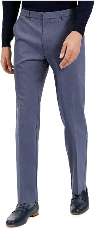 TOMMY HILFIGER Men’s THFlex Minicheck Office Dress Pants   Navy Size 40Wx30L