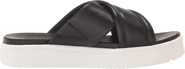 UGG Women's Zayne Crossband Sandal  Color Black Leather Size 6M