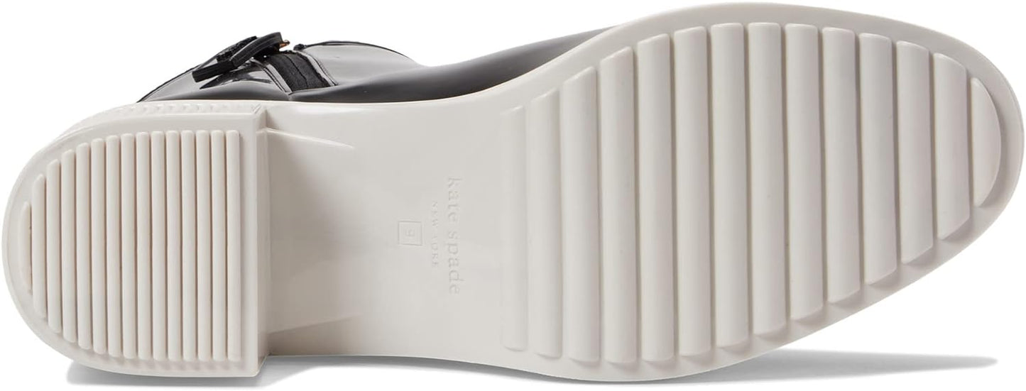 kate spade new york Women's Puddle Rain Boots  Color Black Parchment Size 10M