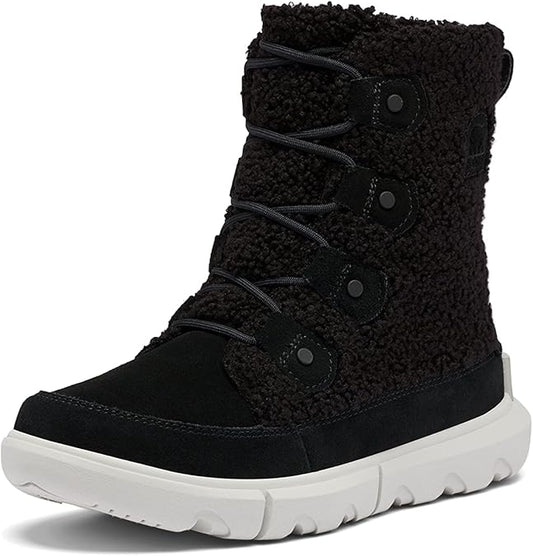Sorel Women's Explorer Next Joan Cozy Boots  Black, Moonstone Size 7