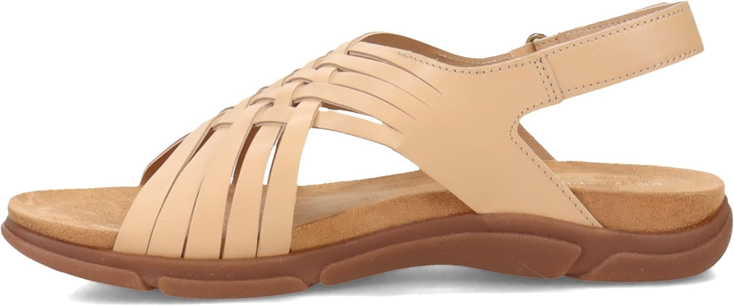 Easy Spirit Women's Mar Sandal  Light Natural Leather Size 8