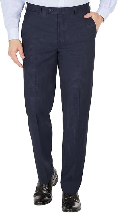 Lauren Ralph Lauren Men's Edgewood Classic-Fit UltraFlex Dress Suit Pants  Navy Plaid 32Wx30L