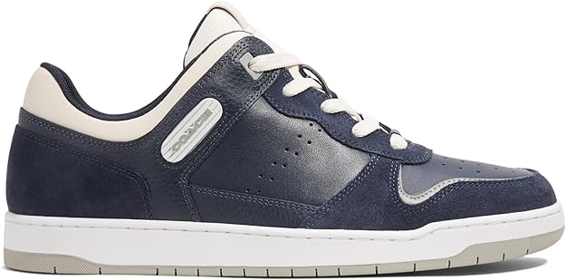 COACH Men's C201 Lace-Up Low Top Sneakers  Midnight Navy Size 10
