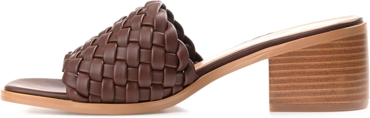 Journee Collection Women's Fylicia Dress Sandals  Brown Size 9.5