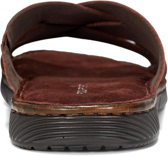 Rockport Men's Jaya Slip-On Casual Sandal  Dark Natural Leather Size 11
