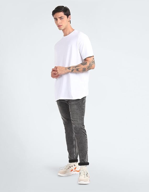 Calvin Klein Men's Smooth Cotton Solid Crewneck T-Shirt  Brilliant White Size S