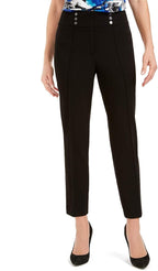 Kasper Women's Button-Detail Pants  Color Black Size 14