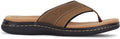 Dockers Men's Laguna Flip-Flop Sandals  Dark Tan Size 9