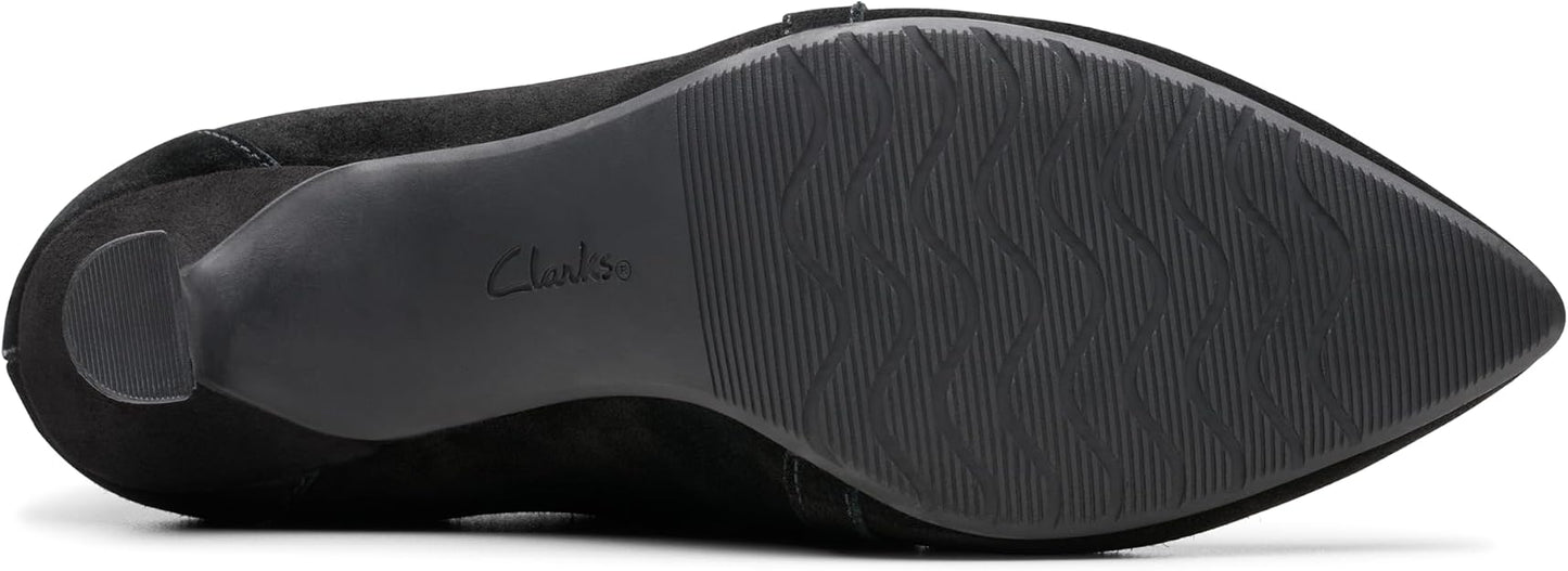 Clarks Women's Kataleyna Sol Ankle Boots  Black Suede Size 9.5W