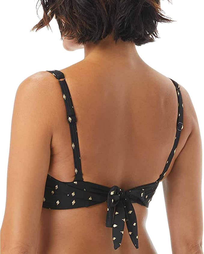 Coco Reef 5-Way Printed Underwire Bikini Top  Color Serengeti Black Size 32DD/34DD