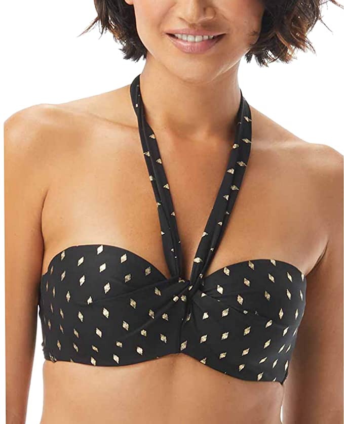 Coco Reef 5-Way Printed Underwire Bikini Top  Color Serengeti Black Size 36D/38D