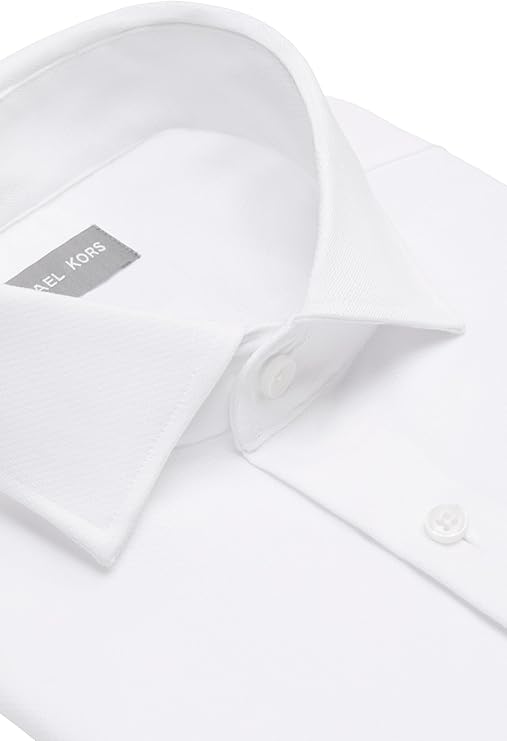 Michael Kors Men's Comfort Stretch Slim Fit Dress Shirt  White 16 34/35